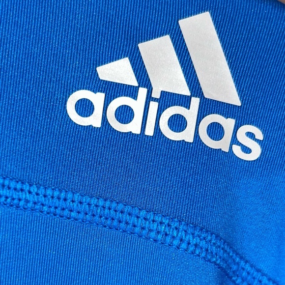 Adidas Techfit Climalite Fitted T Shirt Blue Mens Size 2XL Active Sporty Workout - Picture 4 of 11